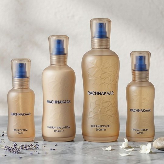 Moulded cosmetic bottles, pumps and closures